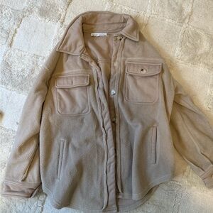 English Factory Beige Fleece Jacket